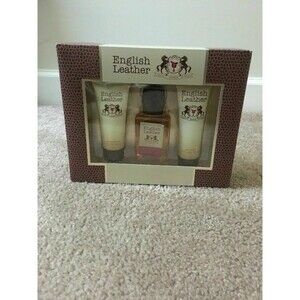 English Leather By Dana 3-Piece Gift Set After Shave Balm Body Splash Body Wash